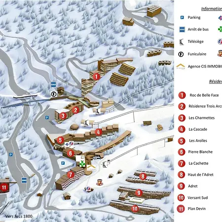 Apartment 2 Pieces Pour 4 Pers. A Arc 1600, Proche Pistes *